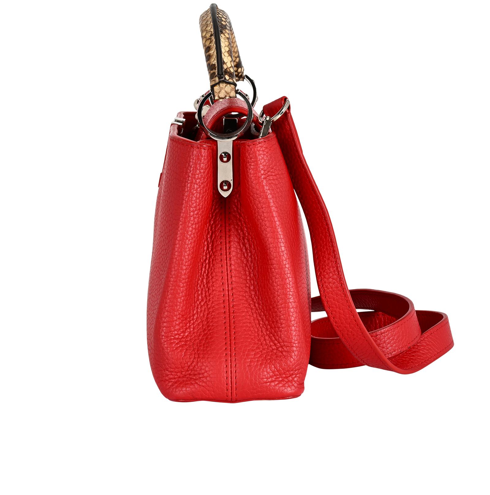 Capucines BB, &pound;2,800, Handbags, Red, Leather, Bottom view
